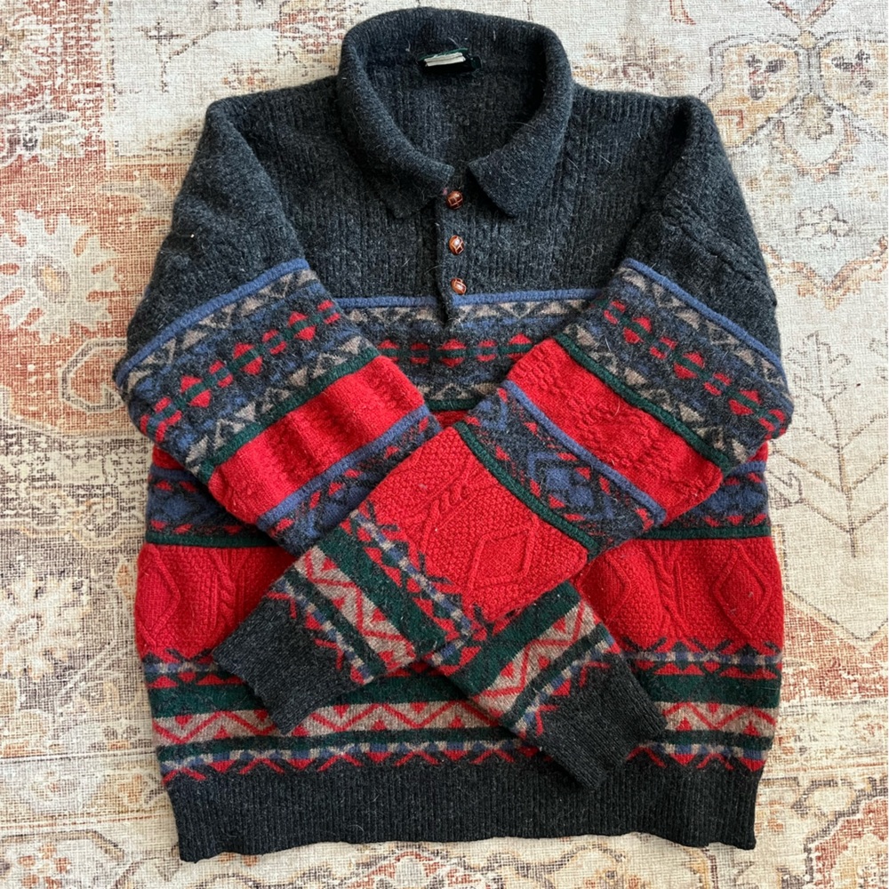 Vintage wool blend pullover sweater